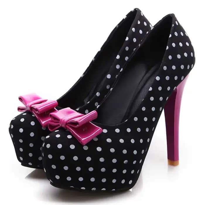 Escarpins pour femmes, nouvelle collection printemps-automne 2021, à pois, à talons hauts, bout rond