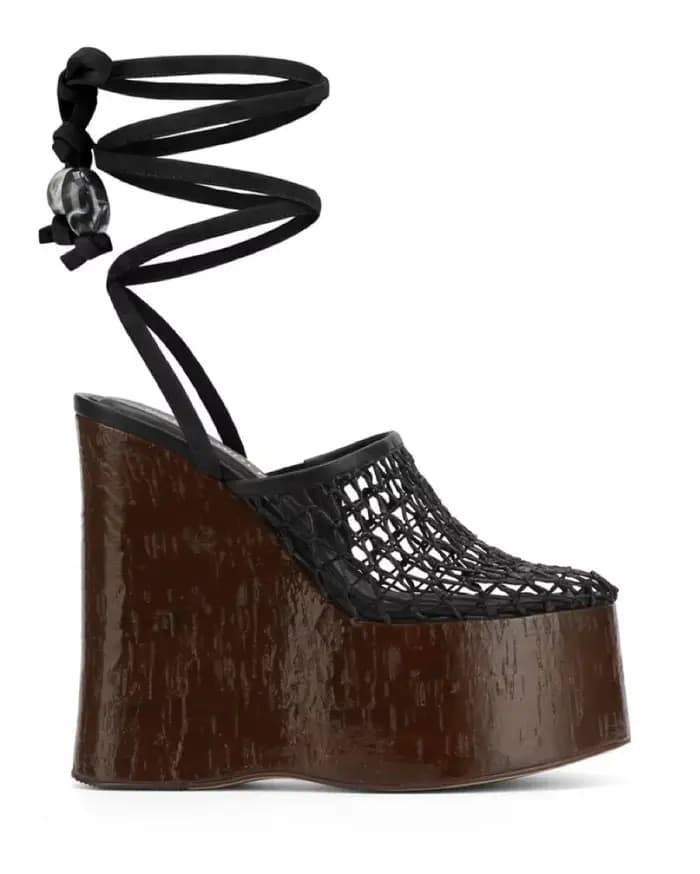 Sandales d'été compensées à plateforme pour femme, à bout ouvert, avec dentelle florale, imperméable