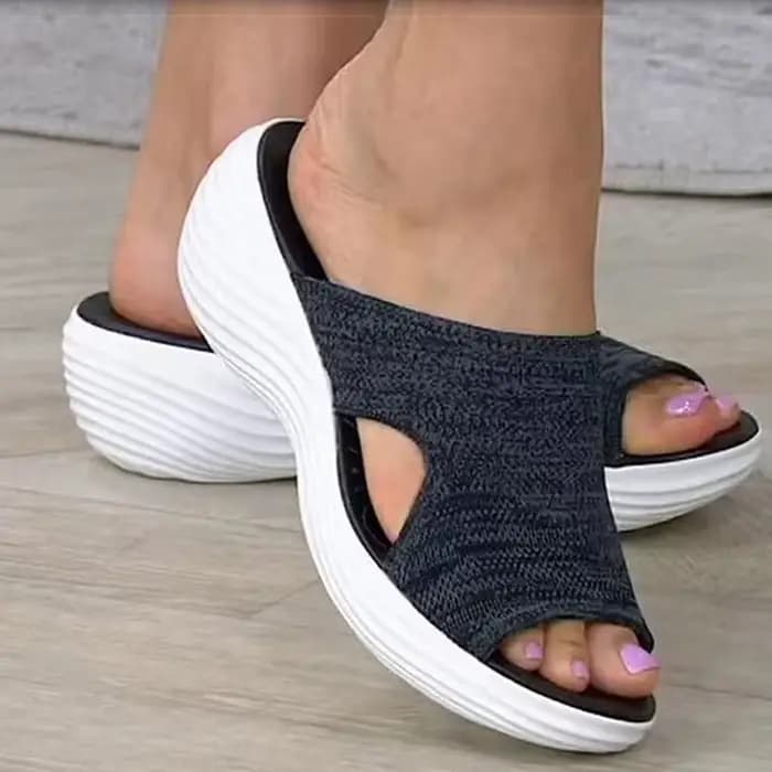 Sandales compensées pour femme, chaussures d'été 2026, sandales de plage, mules d'été à talons, sold
