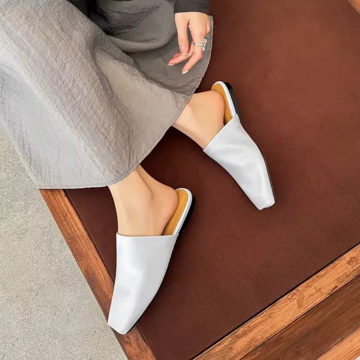 MORAZORA – mules en cuir suédé pour femmes, pantoufles plates à bout ouvert, chaussures décontractée
