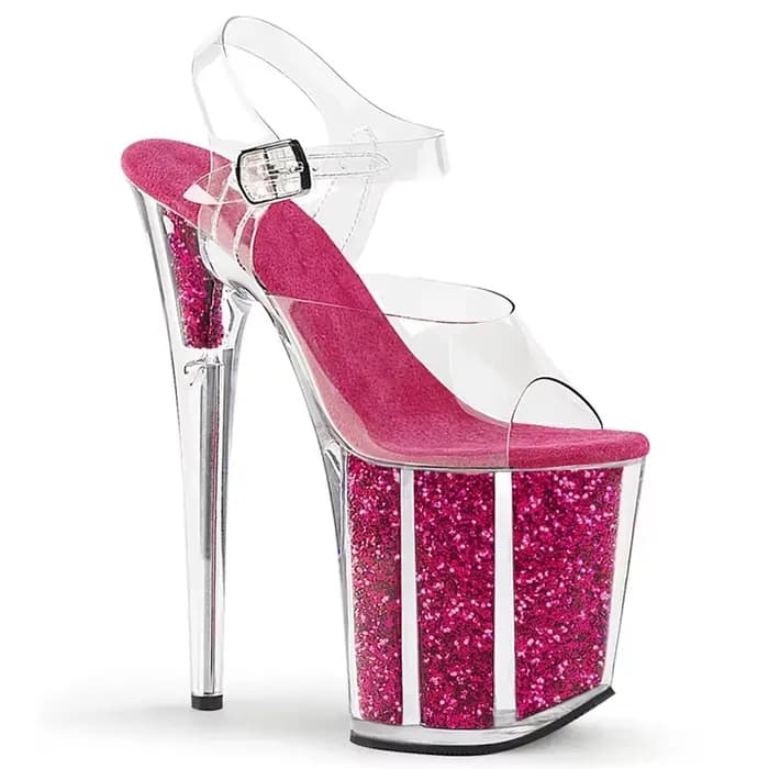 Rncksi 2025 mode Sexy pôle danse été 20 cm PVC femmes sandales minces talons hauts sandales sans lac