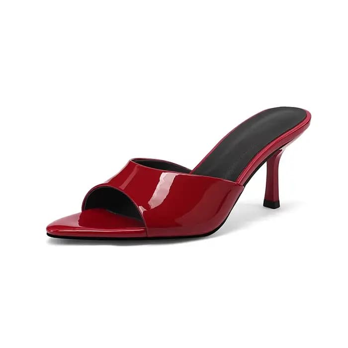 SmallHut Nouvelle Tendance 2026 – Mules d'été en cuir véritable pour femme, sexy, couleur abricot, r