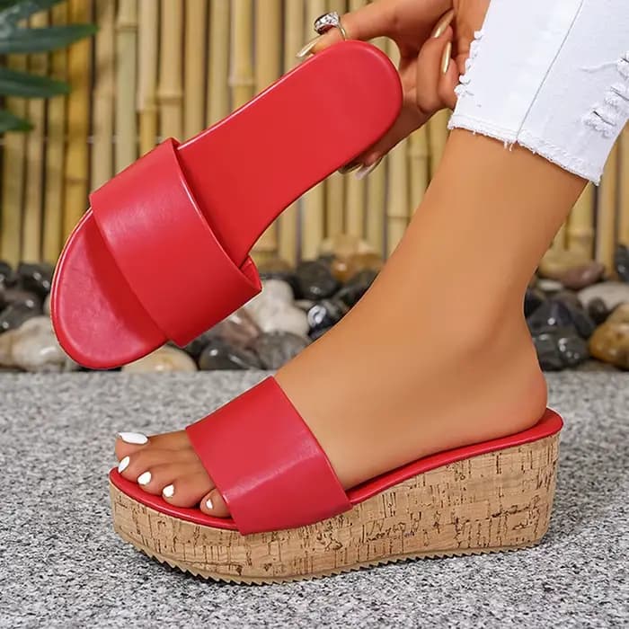 Sandales à talons compensés dorés pour femmes, chaussures d'été à plateforme à fond épais, grande ta