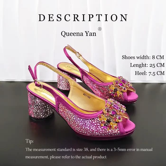 Nouvel ensemble de chaussures à talons hauts et sac de style INS, design italien, orné de strass, pa