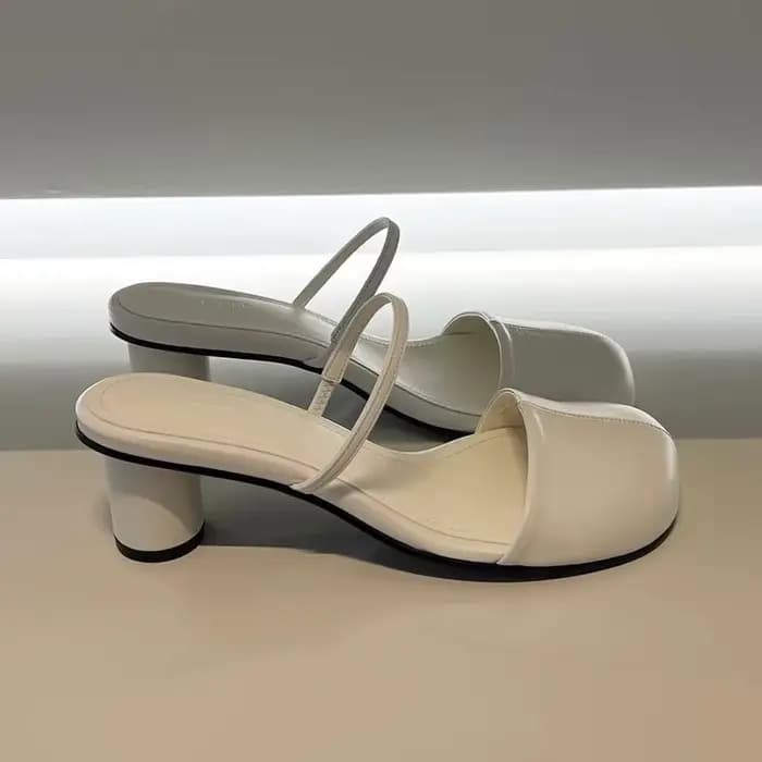 Mules d'été à bout couvert pour femmes, pantoufles élégantes à enfiler, diapositives pour dames, Sty