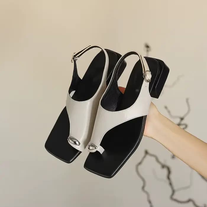 Sandales Piedmont à talons bas pour femmes, élégantes, noires, beiges, 3cm, réinitialisation Parker,