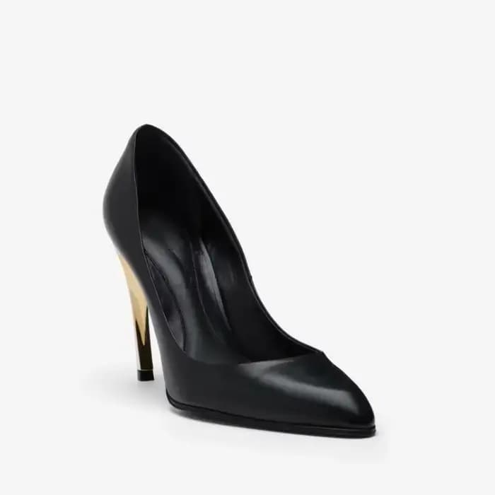 Chaussures à talons hauts irréguliers pour femmes, chaussure unique personnalisée, noir et blanc, mo