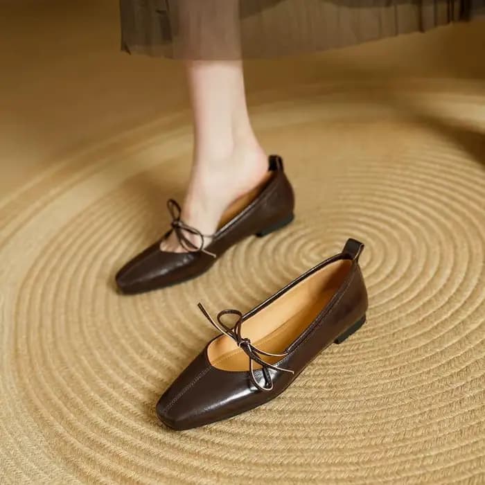MORAZORA chaussures en cuir véritable femmes chaussures plates couleur unie printemps été chaussures