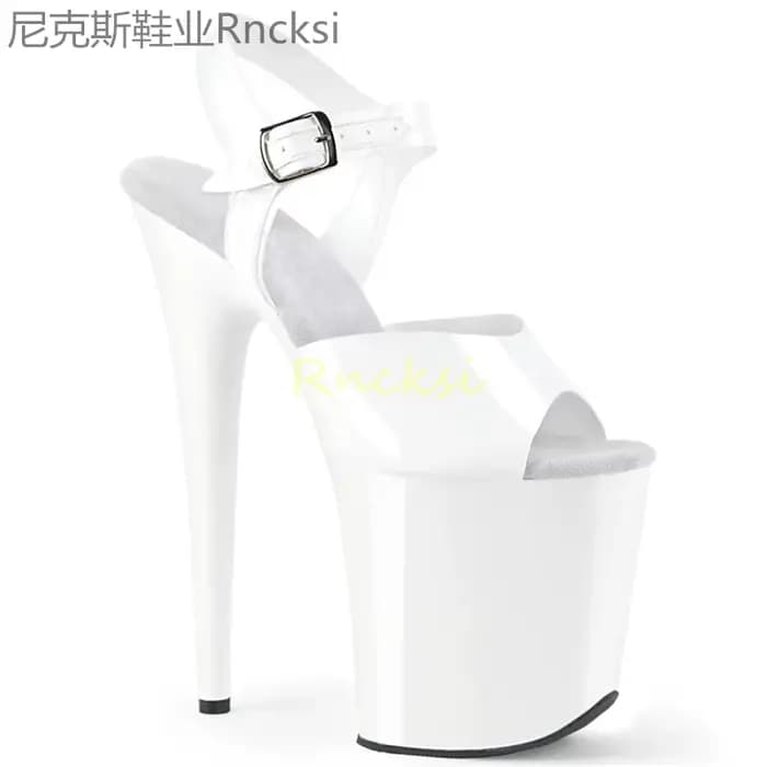 Sandales à talons hauts noirs pour femmes, à un bouton, à la mode, sexy, nouveau style d'été, 23cm
