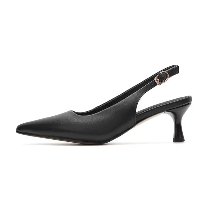 Nouveau 2025 femmes tendance été Slingbacks talons hauts Sexy dame motif serpent noir bout pointu t-