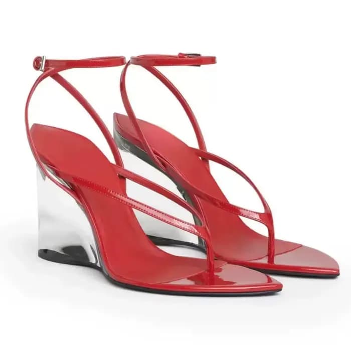Nouvelles sandales d'été 2026 transparentes à talons épais pour femmes, mules à bout pointu, sandale
