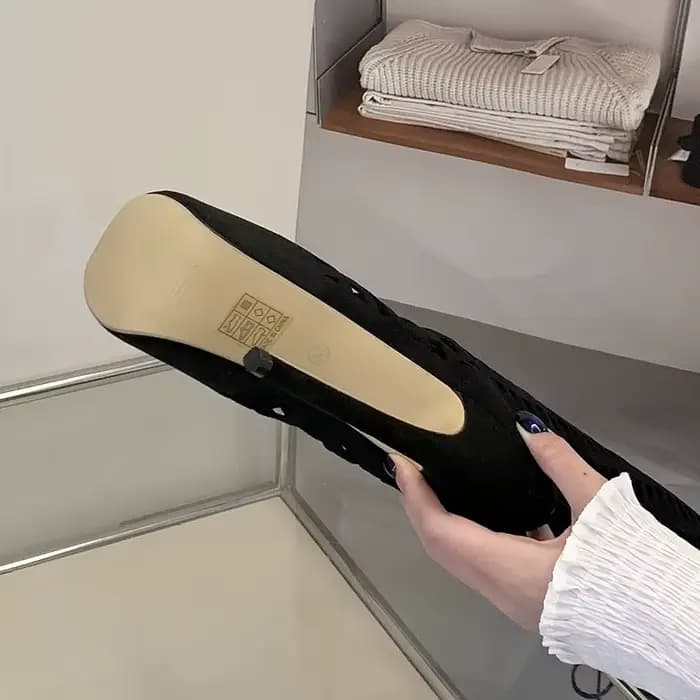 Eilyken Bottes d'été sexy à bout ouvert et ajourées pour femme, en maille, à lacets, à talons aiguil