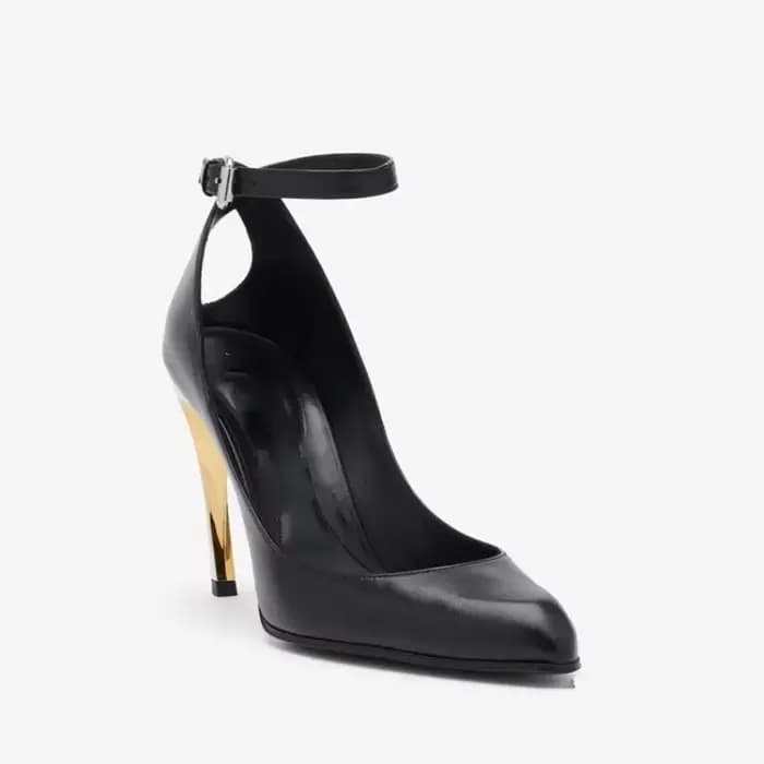 Chaussures à talons hauts irréguliers pour femmes, chaussure unique personnalisée, noir et blanc, mo