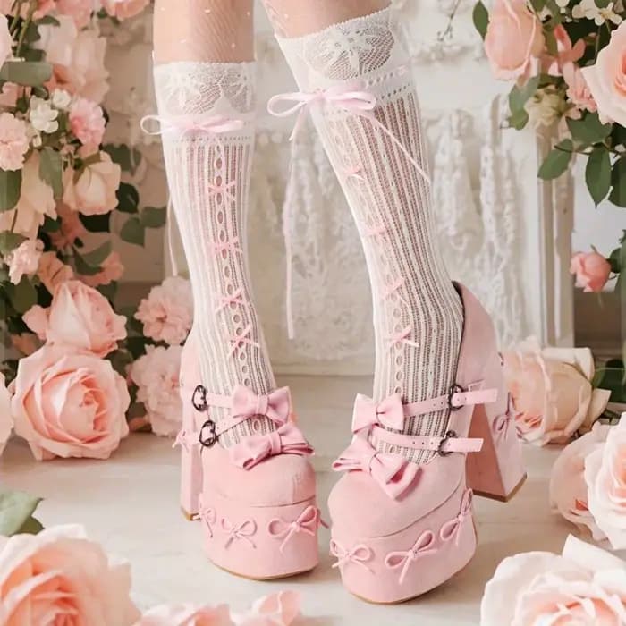 Femmes Mary Jane talons noir plate-forme talons épais Goth plate-forme chaussures gros talon haut Ma