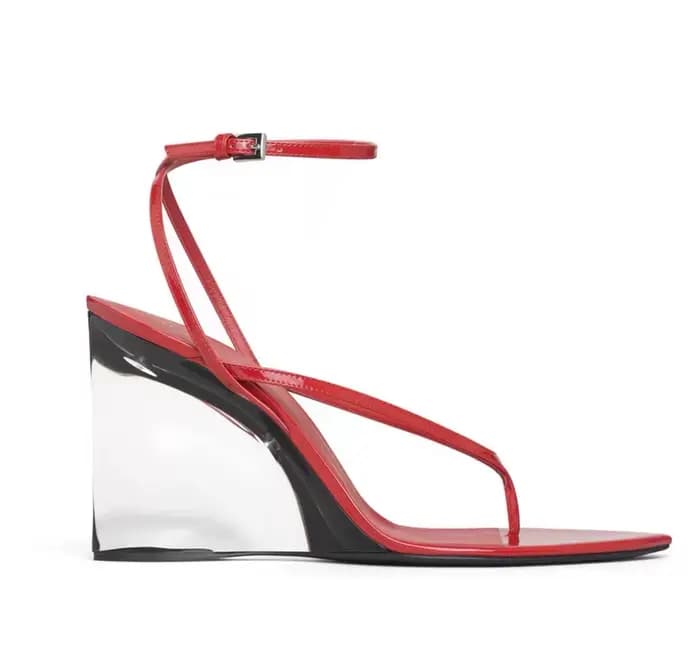 Nouvelles sandales d'été 2026 transparentes à talons épais pour femmes, mules à bout pointu, sandale