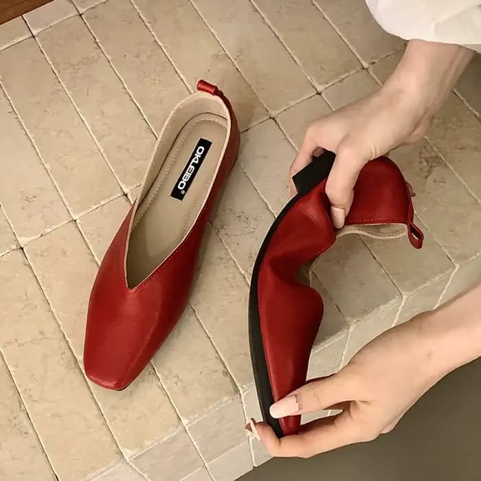 SUOJIALUN Nouvelle Collection Printemps 2026 Chaussures Plates pour Femme, Style Mocassins à Enfiler
