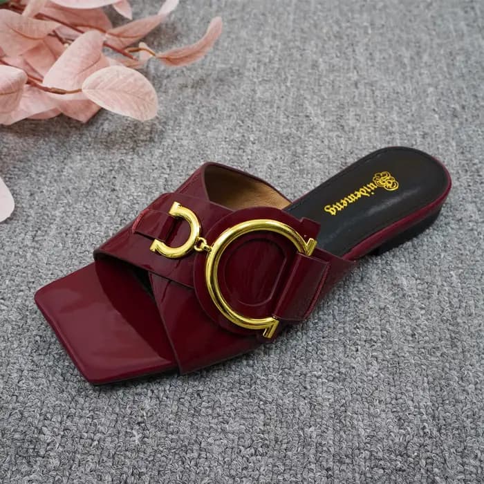Pantoufles à la mode pour femmes, bout carré, bout ouvert, chaussures pour femmes à talons bas, chau