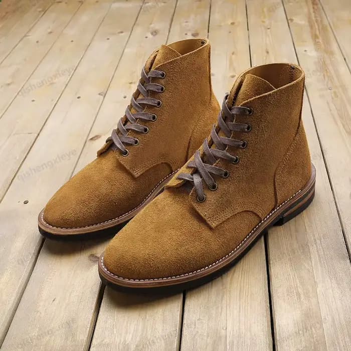 DTW01 RockCanRoll-Bottes cousues Goodyear en cuir de vache véritable italien, daim, sur mesure, tail