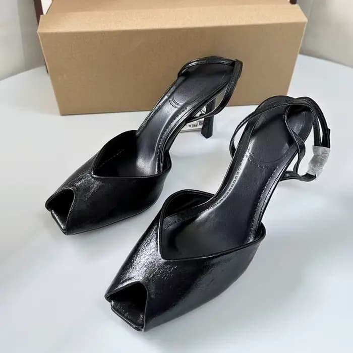 Sandales de gladiateur à talons hauts pour femmes, en cuir PU souple, élégantes, lanières de chevill