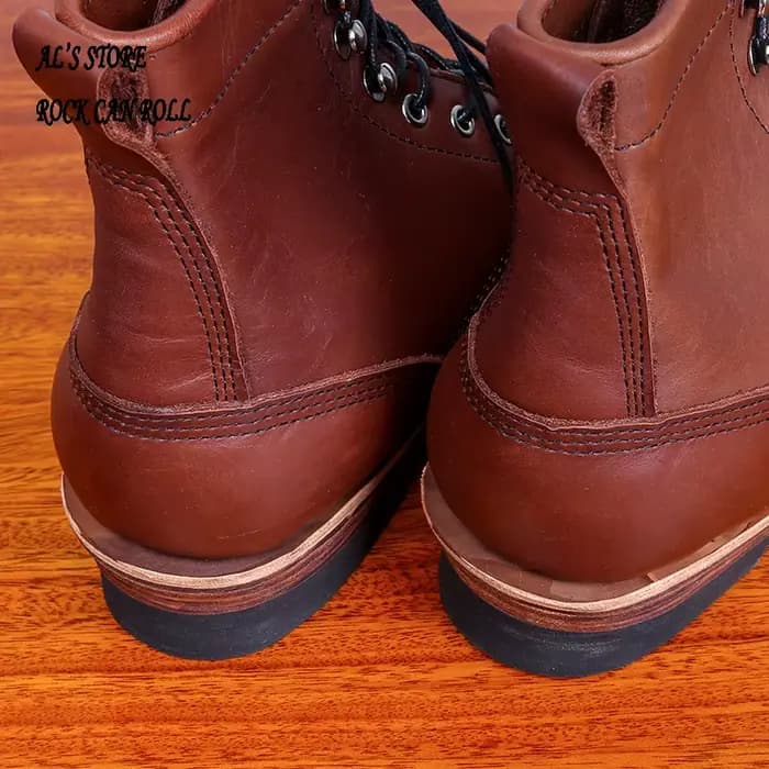 Botte en cuir de vachette italienne durable cousue Goodyear faite à la main, Tornado rouge XW400, su