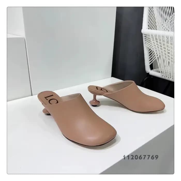 Pantoufles blanches en peau de mouton à bout carré pour femmes, marque de luxe, mules décontractées,