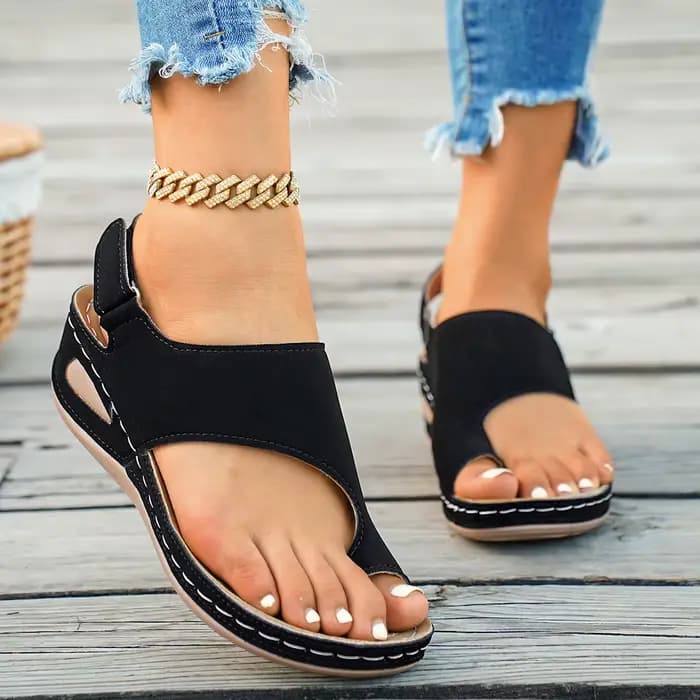 Sandales compensées confortables pour femmes