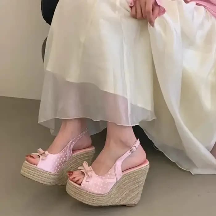 Sandales compensées d'été pour femme, style décontracté français, à bout ouvert, chaussures de créateur tendance, Sandalias Mujer