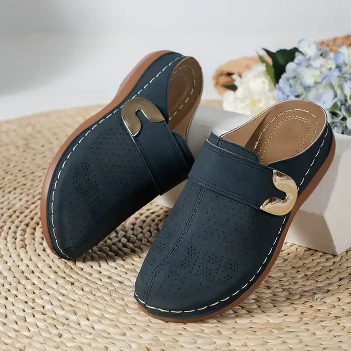 Sandales compensées chics pour femmes – Chaussures à plateforme à enfiler sans effort avec amorti confortable pour un style décontracté