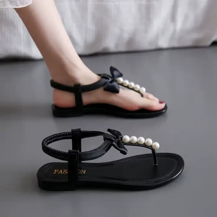 Chaussures Beige été 2025 sans talon diamant