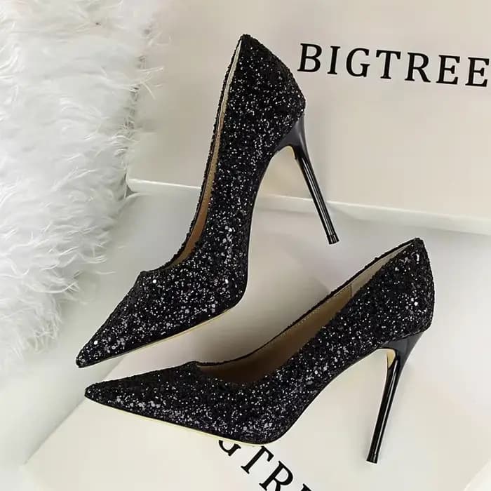 Femmes pompes mode talons hauts fête de mariage Bling