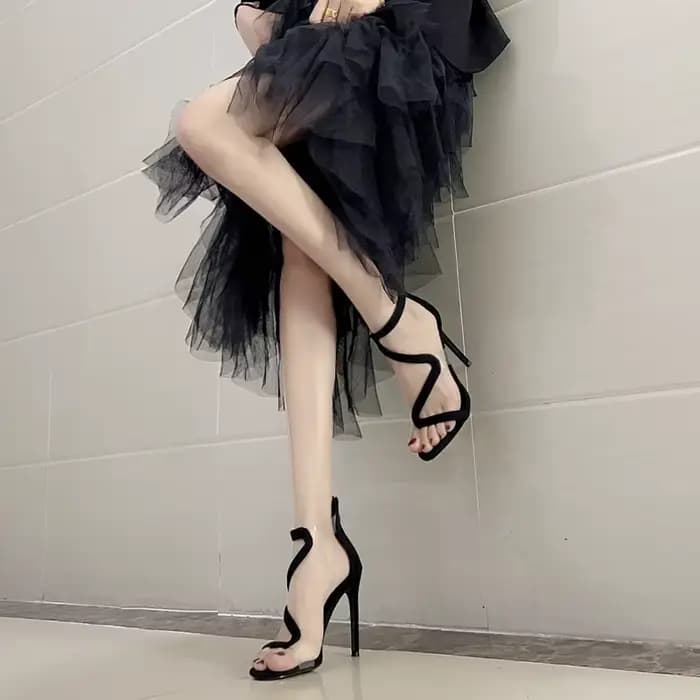 Sandales pour femme chaussures zippées Sexy clair été 2025 décapant