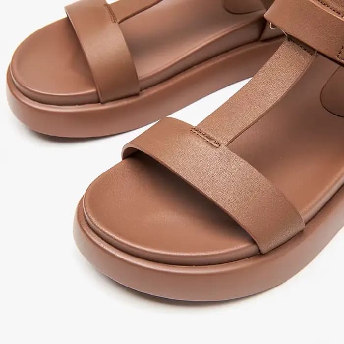 Sandales de gladiateur d'été en cuir de veau pour femmes