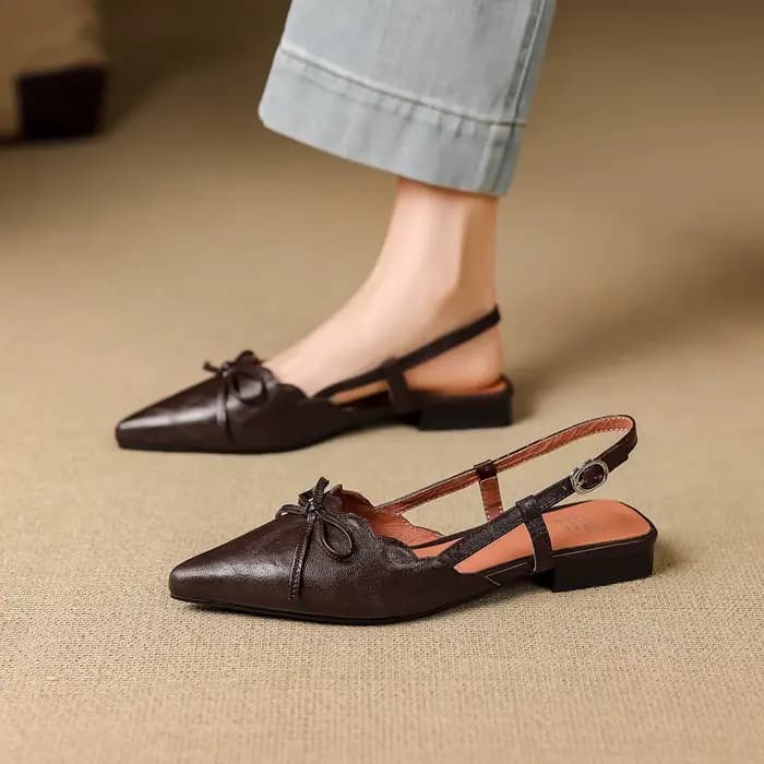 Nouvelles sandales d'été 2026 pour femmes en cuir véritable