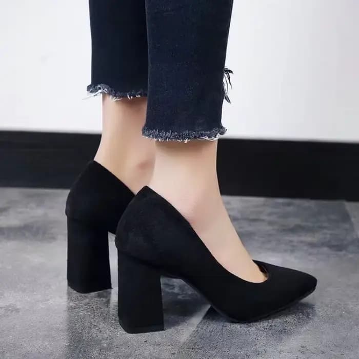 Chaussures pour femmes 2025 mocassins à bout rond noir talon Super haut dames