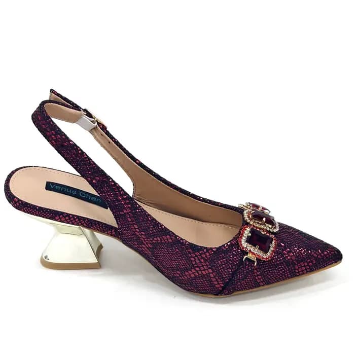 Ensemble de chaussures et sacs à talons hauts pointus en biscuits pour femmes