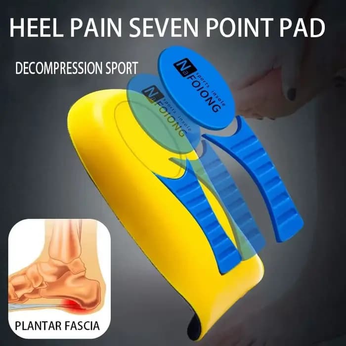 Demi-semelles orthopédiques pour hommes et femmes, pour le soulagement des douleurs au talon et des épines calcanéennes, avec coussinets de massage pour les pieds, en latex souple, pour chaussures de