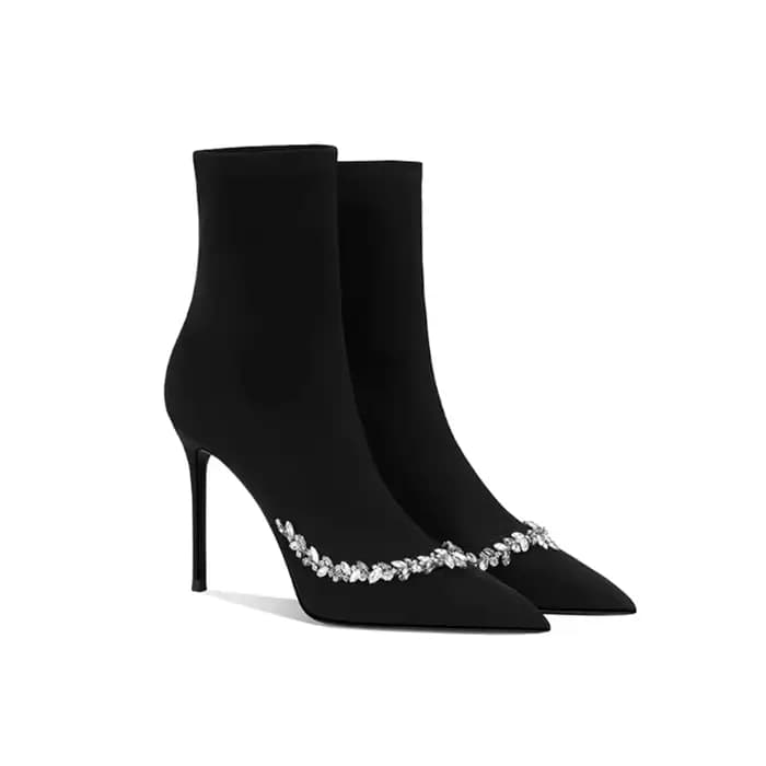 Talons hauts en cuir véritable pour femmes