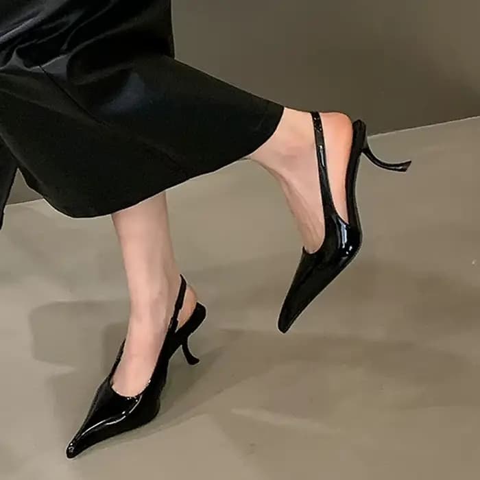 Escarpins sexy Eilyken en cuir verni à bout pointu pour femme – Chaussures élégantes et tendance pour banquets
