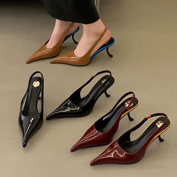 Escarpins sexy Eilyken en cuir verni à bout pointu pour femme – Chaussures élégantes et tendance pour banquets