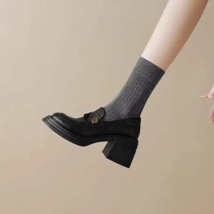 Femmes chaussures à talons hauts 2025 rétro printemps automne Performance casual