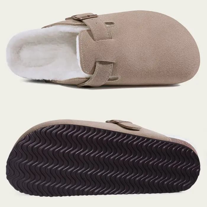 Shevalues hiver fourrure daim pantoufles femmes classique