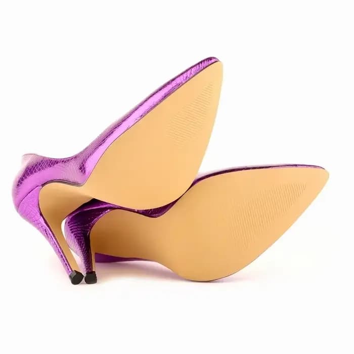 Femmes talons hauts Style classique bout pointu sans lacet 12 cm dames élégantes Crocodile plaine