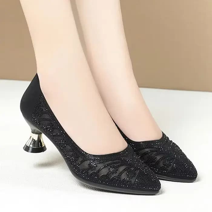Zapatos de mujer-Chaussures à talons hauts carrés pour femmes