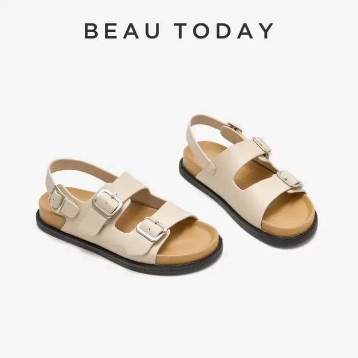 Sandales de plage en cuir synthétique pour femmes