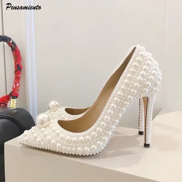 Escarpins de luxe blancs pour femmes