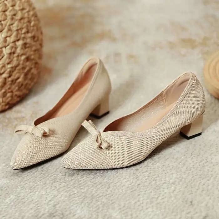 Talons hauts pour femme, chaussures simples tissées