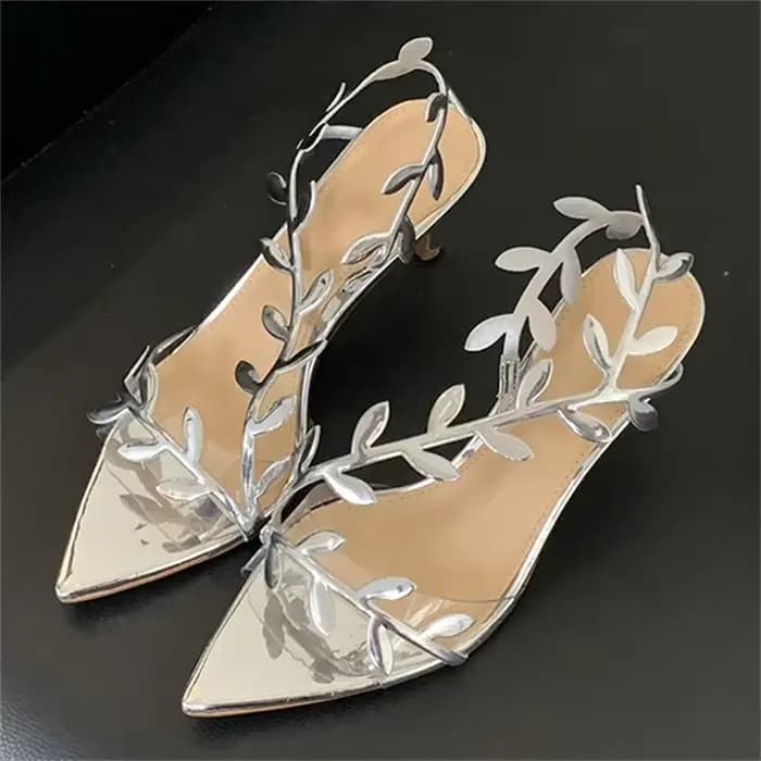 2025 nouvelles sandales à talons hauts pour femmes mode Transparent pointu