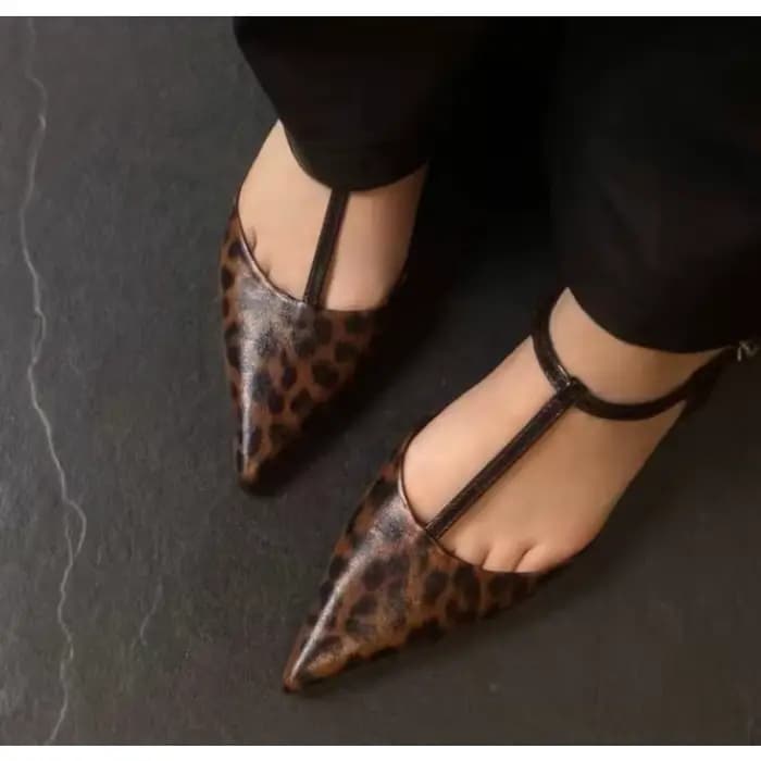 Sandales à talons léopard pour femmes