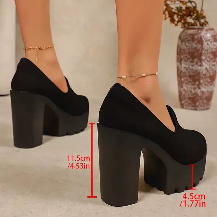 Pumps à plateforme épaisse à imprimé léopard pour femmes