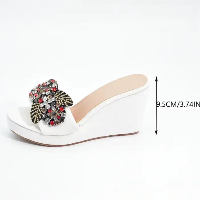 Chaussures italiennes à l'offre elles compensées pour femmes, sandales à talons hauts, design biscuits, optique
